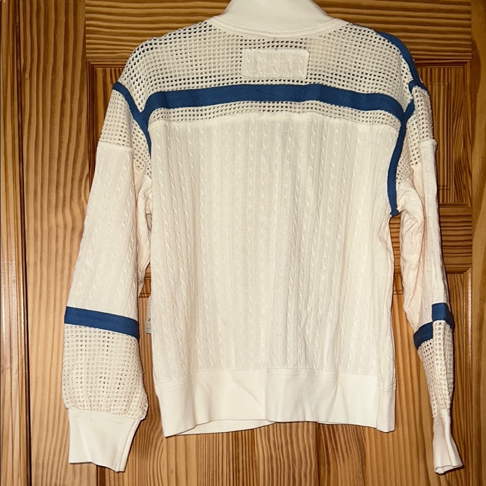 We The Free Aurora zip up Ivory and Blue Women's Jacket NWT size XS - Picture 11 of 15